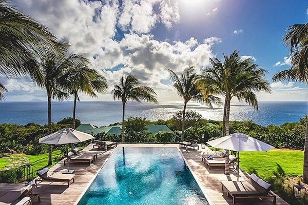 Rental Villa Blanc Bleu à St Barts, Gouverneur